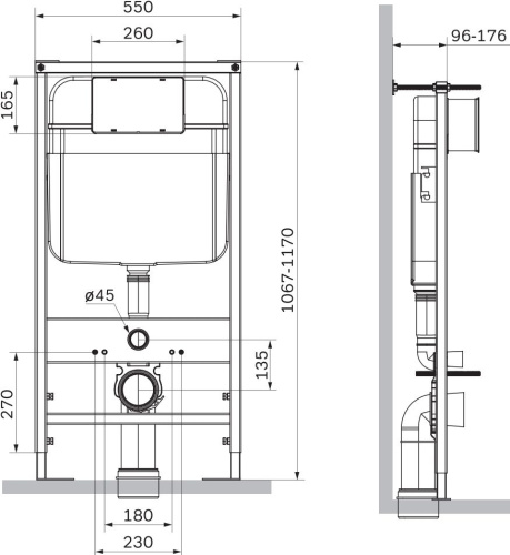 Комплект SantiLine SL-5018 + SL-01 безободковый унитаз, с микролифтом + система инсталляции с кнопкой смыва фото 5