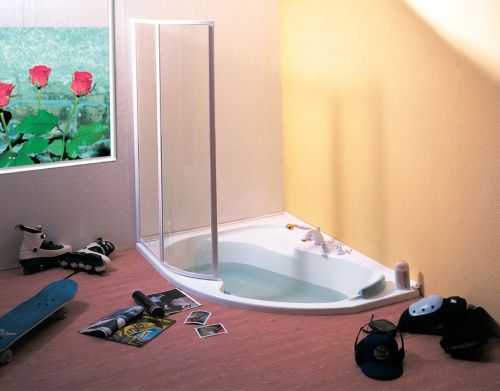 Шторка на ванну Ravak VSK2 Rosa 150 L Transparent + средство для ванн и душевых кабин фото 3