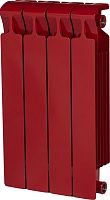 Радиатор биметаллический Rifar Monolit 500 4 секции, бордо