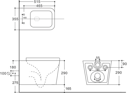 Унитаз подвесной Aquanet Tavr 2.0 W rimless фото 2