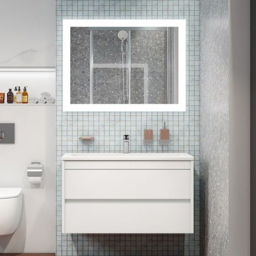 Мебель для ванной Art&Max Family 90, подвесная, Bianco Lucido фото 6