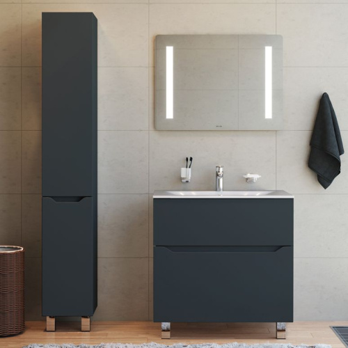 Мебель для ванной AM.PM Tender 80 напольная, графит фото 6 Мебель для ванной AM.PM Tender 80 напольная, графит фото 6