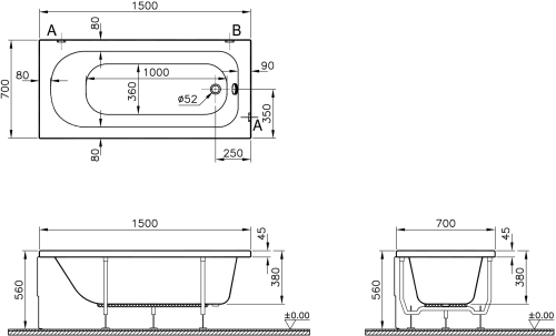 Акриловая ванна VitrA Queen 170x70 + смеситель фото 6 Акриловая ванна VitrA Queen 170x70 + смеситель фото 6