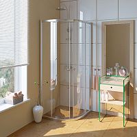 Душевой уголок GuteWetter Guwer GK-664R 80x80 см стекло бесцветное, профиль хром