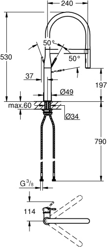 Смеситель Grohe Essence New 30294000 для кухонной мойки фото 2