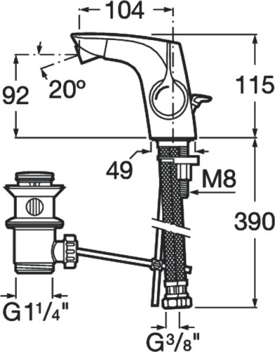 Смеситель Roca Insignia 5A603AC00 для биде фото 2