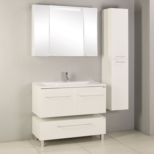 Мебель для ванной AQUATON Мадрид 100 белая с 2 ящиками фото 7