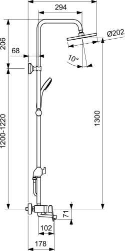 Душевая стойка Vidima Balance BA270AA фото 2