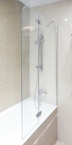 Шторка на ванну GuteWetter Lux Pearl GV-102A правая 90 см стекло бесцветное, профиль хром фото 3