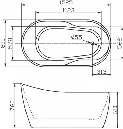 Акриловая ванна BelBagno BB301 150x80 фото 4 Акриловая ванна BelBagno BB301 150x80 фото 4