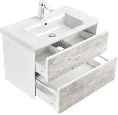 Мебель для ванной Roca Ronda 80 белая, бетон фото 7
