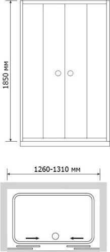 Душевая дверь в нишу RGW Classic CL-10 (1260-1310)x1850 фото 2