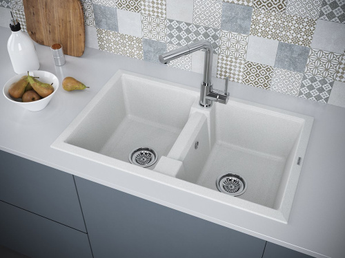 Мойка кухонная Paulmark PM238150-GR серая фото 4