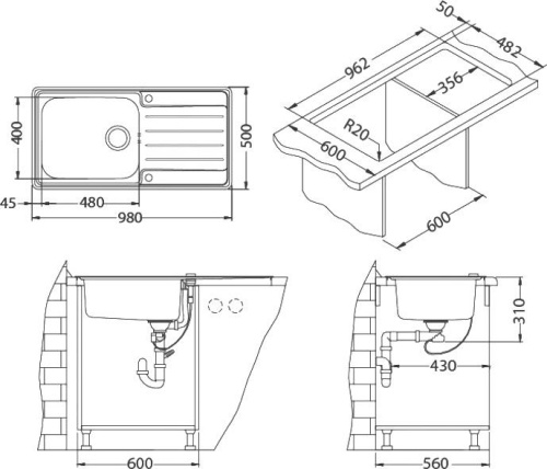 30 580 руб. Мойка кухонная Alveus Praktik 100 декор фото 3 Мойка кухонная Alveus Praktik 100 декор фото 3