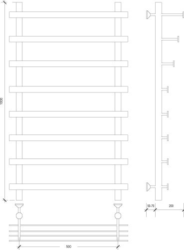 33 580 руб. Полотенцесушитель водяной Secado Понтида 7 СП 100х50, хром фото 5 Полотенцесушитель водяной Secado Понтида 7 СП 100х50, хром фото 5