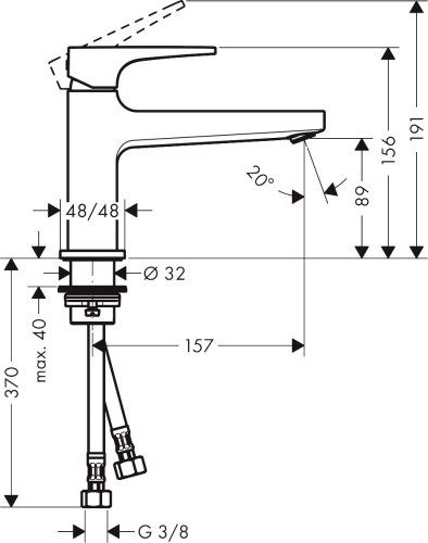 Смеситель Hansgrohe Metropol 32503000 для раковины, хром фото 3