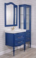 Мебель для ванной ValenHouse Эстетика 80, синяя, подвесная, ручки бронза
