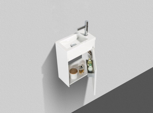 Тумба с раковиной BelBagno Pietra Mini 46 R bianco lucido фото 3
