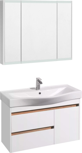 Мебель для ванной AQUATON Нортон 100, подвесная, белый глянец фото 14