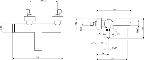 Душевой комплект Villeroy & Boch TVS1086000261 + TVW10610315161 + TVT10650115161 фото 9