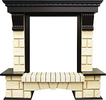 Портал Royal Flame Pierre Luxe шампань/темный дуб