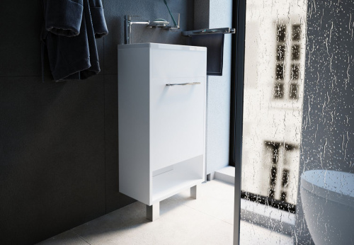 Мебель для ванной 1MarKa Lira 40Н напольная, белый глянец Мебель для ванной 1MarKa Lira 40Н напольная, белый глянец