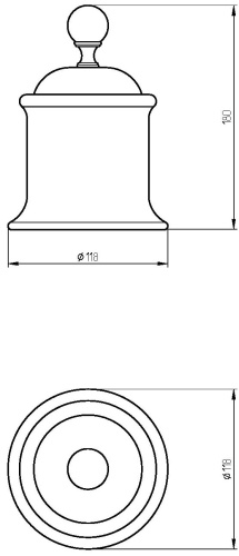 Контейнер Migliore Provance 17686 золото фото 2