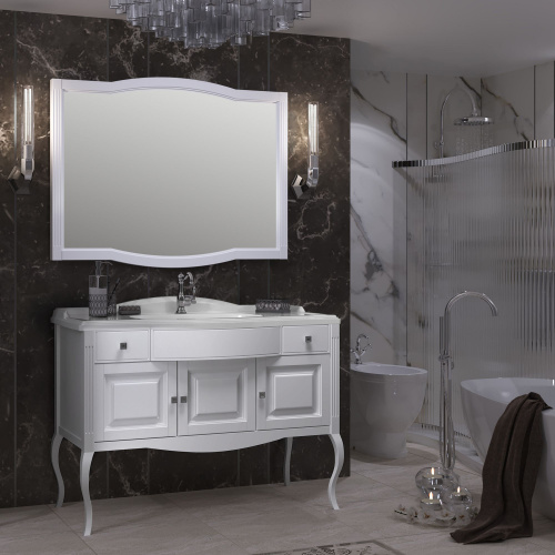 Мебель для ванной Opadiris Лаура 120 белая матовая фото 9