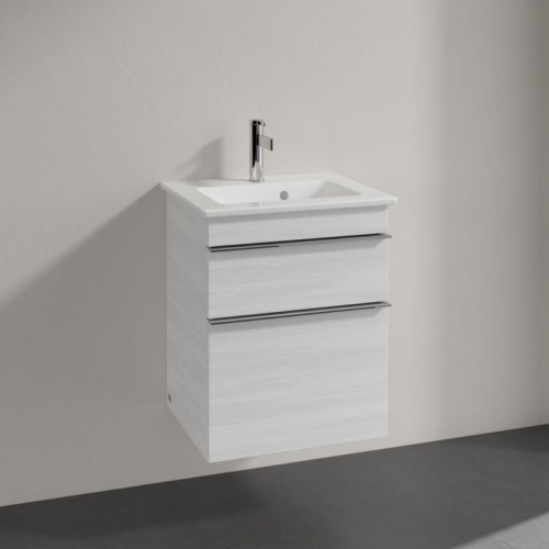 Мебель для ванной Villeroy & Boch Venticello 46 white wood, с ручками хром фото 2
