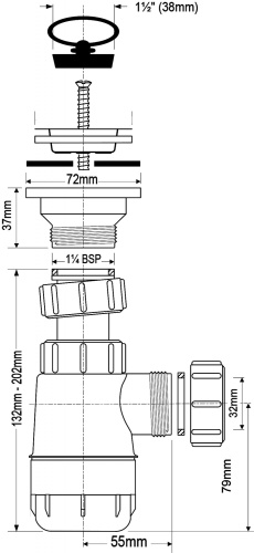 Сифон для раковины McAlpine MRW2L фото 2