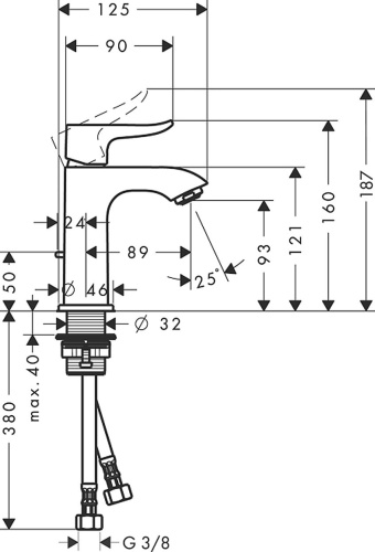 Душевой комплект Hansgrohe Metris 31480000 + 31088000 + душевой гарнитур фото 6