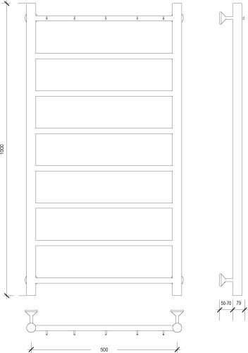22 540 руб. Полотенцесушитель водяной Secado Триада 1 К 100x50, хром фото 5 Полотенцесушитель водяной Secado Триада 1 К 100x50, хром фото 5
