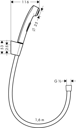 Душевой комплект Hansgrohe Vivenis 32128000 + 26457000 + 75615000 + 41753000 + 41752000 + 41755000 фото 10