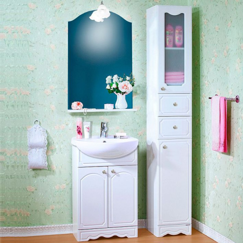 Мебель для ванной Бриклаер Лючия 55 белый глянец фото 6