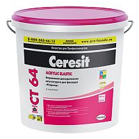 CERESIT CT 64 ACRYLIC ELASTIC штукатурка декоративная, акриловая, короед, зерно 2 мм. (25кг)