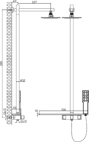 Душевая стойка Lemark Tropic LM7001C фото 2