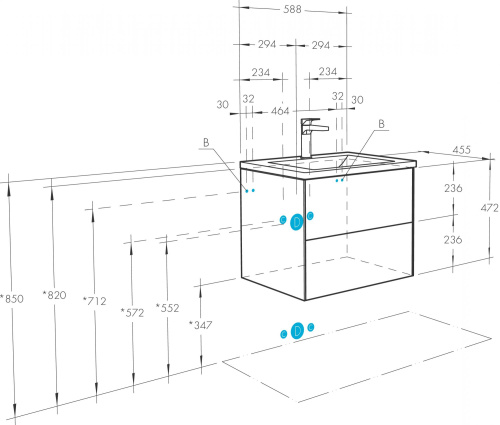 Мебель для ванной AQUATON Сохо 60 дуб веллингтон, графит софт фото 7 Мебель для ванной AQUATON Сохо 60 дуб веллингтон, графит софт фото 7