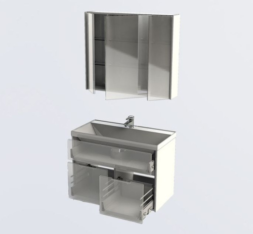 Мебель для ванной Aquanet Латина 90 белая фото 3