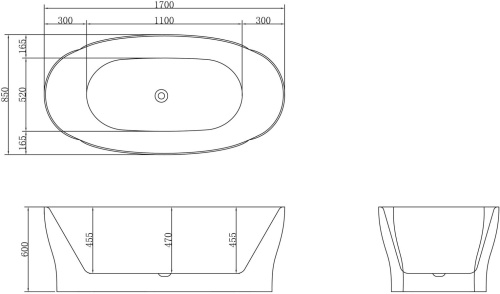 Акриловая ванна BelBagno BB403-1700-850 170x85 фото 4