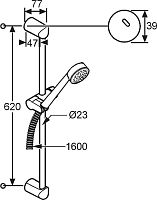 Душевой гарнитур Kludi Zenta 6063005-00