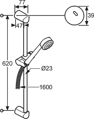 Душевой гарнитур Kludi Zenta 6063005-00