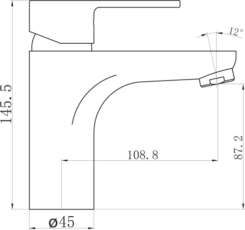 Смеситель BelBagno Loyd LOY LVM CRM для раковины фото 2