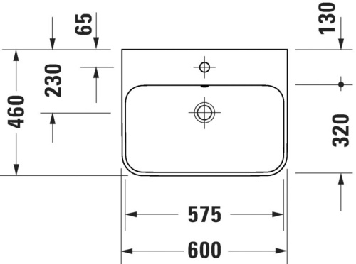 Раковина Duravit Happy D.2 Plus 2360600000 60 см фото 3