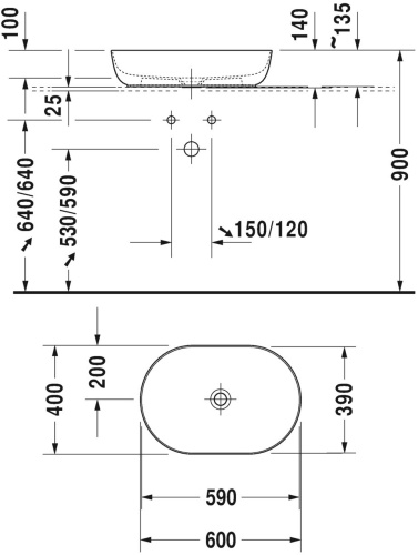 Раковина Duravit Luv 0379600000 60см фото 3