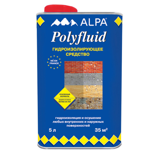 Средство гидроизолирующее Alpa Polyfluid 5 л.