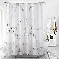 Штора для ванной Carnation Home Fashions Marble 180x200 white