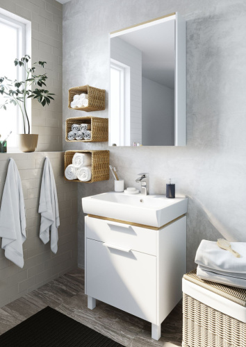 Комплект Унитаз-компакт Cersanit Parva new clean on с микролифтом + Мебель для ванной STWORKI Дублин 60 фото 2