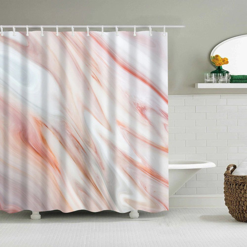 Штора для ванной Carnation Home Fashions Marble 180x200 rose фото 3