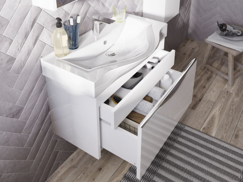 Комплект Унитаз подвесной VitrA Integra 7040B003-0075 безободковый + Мебель для ванной STWORKI Хельсинки 80 фото 7
