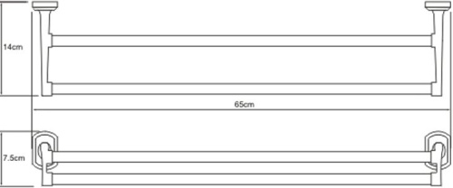 Полотенцедержатель Wasserkraft Oder K-3040 двойной фото 3